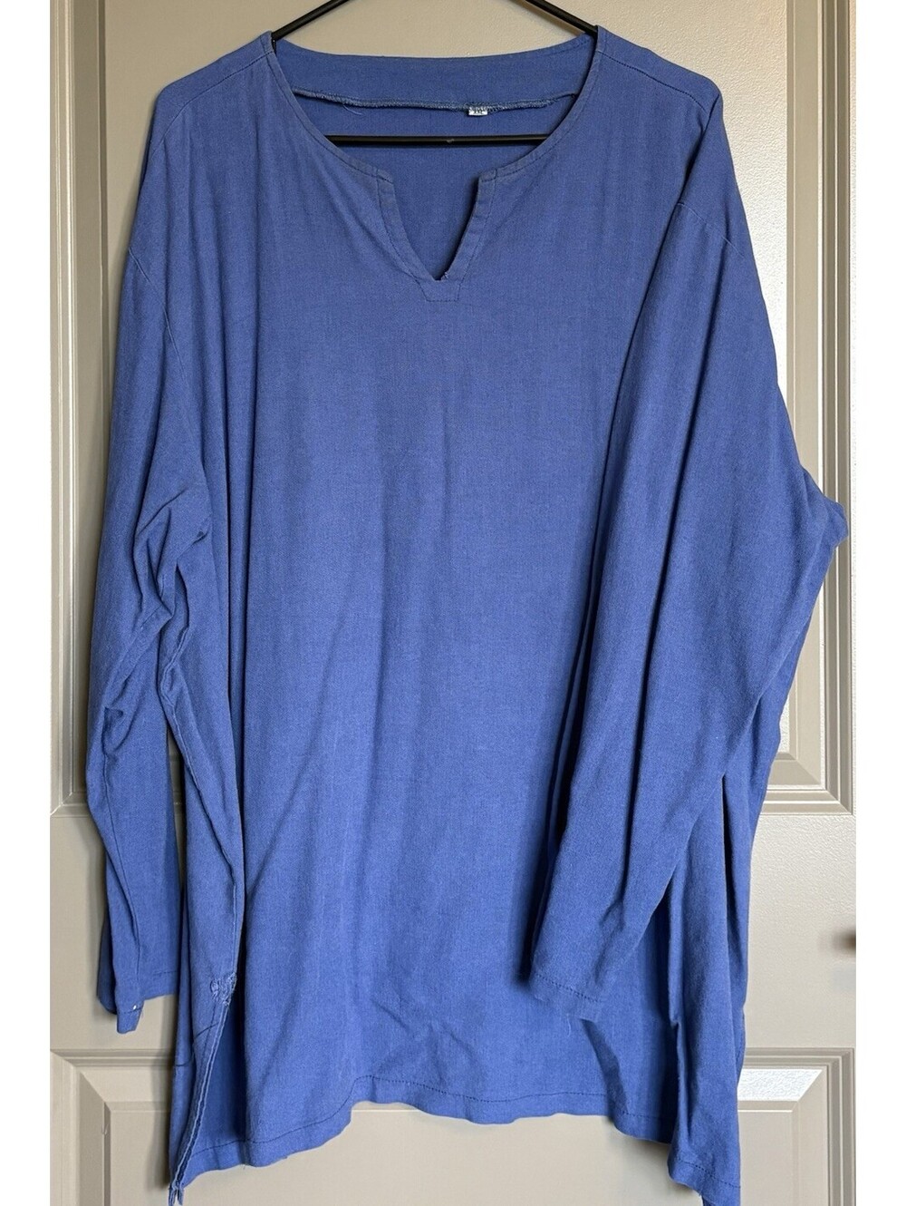 Long Sleeve Blue Linen Viking Tunic
